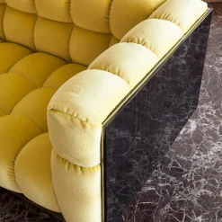 Montgomery 3-Seater Quilted Yellow Soft by Studio 63