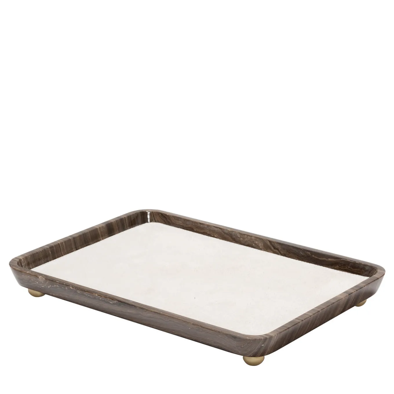 Monza Leather & Marble Rectangular Large Valet Trays #3