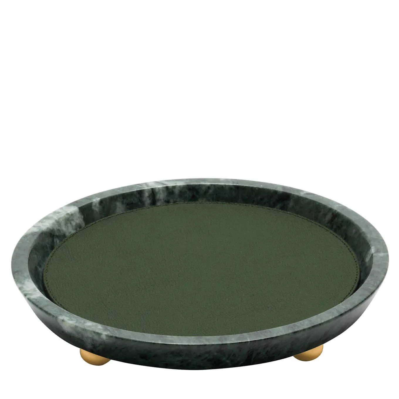 Monza Leather & Marble Round Small Valet Trays #2