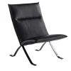Mood Black Leather Chaise Longue