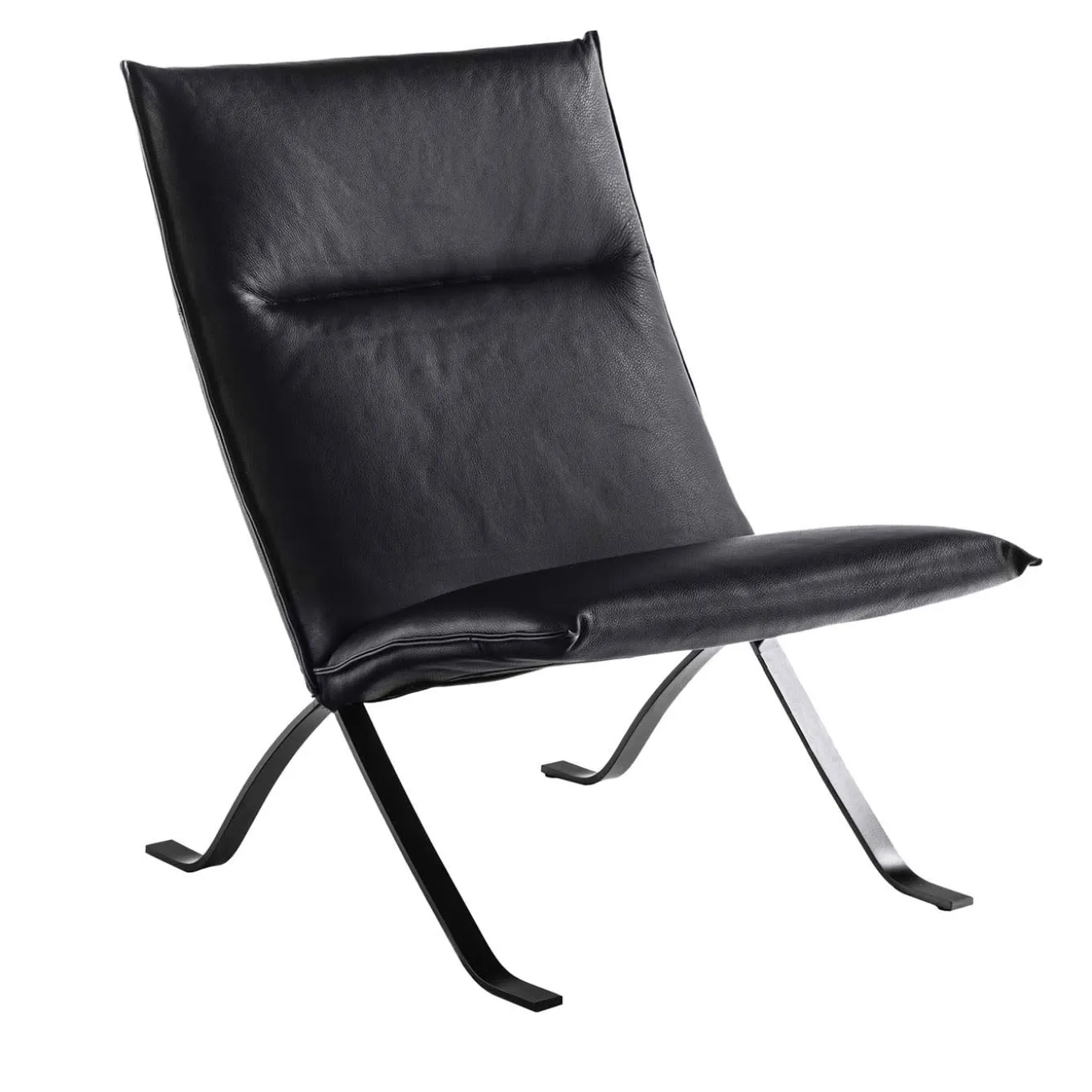Mood Black Leather Chaise Longue