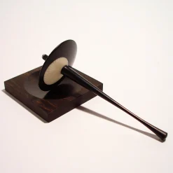 Moon Spinning Top in Ebony and Galalith