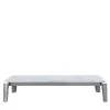 Moonlight Carrara Marble & Aluminum Outdoor Coffee Table