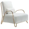 Moonlight White and Gold High Armchair