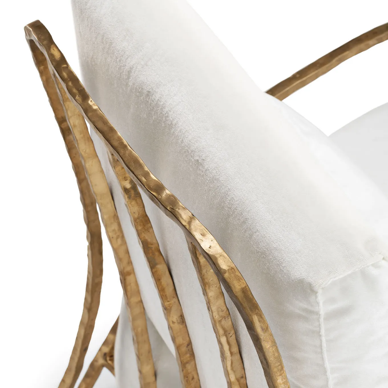 Moonlight White and Gold High Armchair