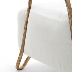 Moonlight White and Gold High Armchair