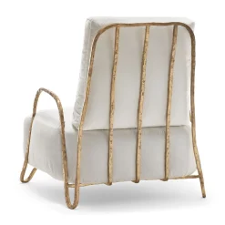 Moonlight White and Gold High Armchair