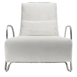 Moonlight White and Silver High Armchair