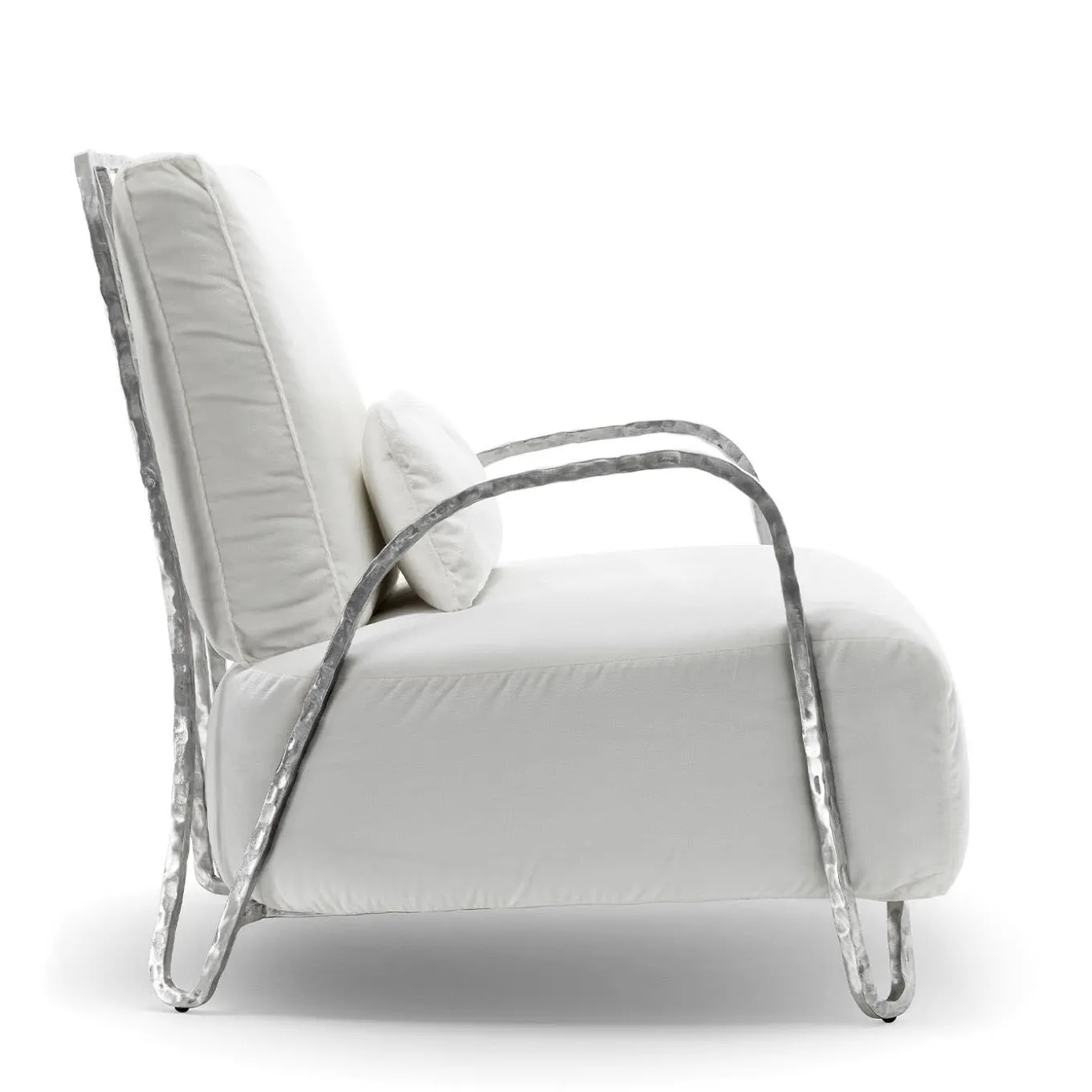 Moonlight White and Silver High Armchair