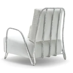 Moonlight White and Silver High Armchair