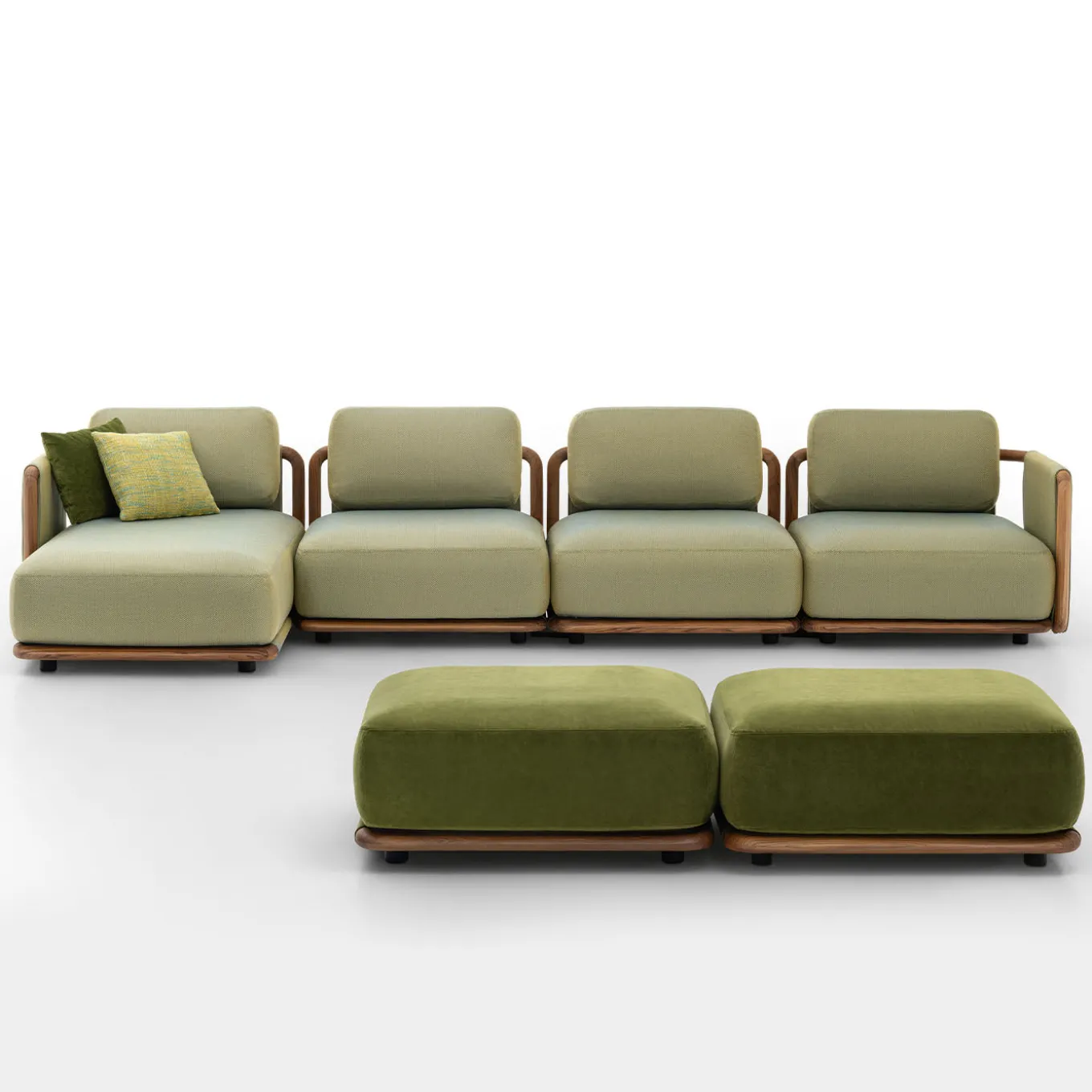 Moorea Magnetic Modular Citron Outdoor Sofa