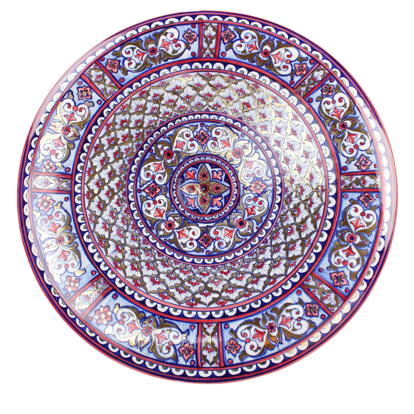 Moorish Gold Round Decorative Plate