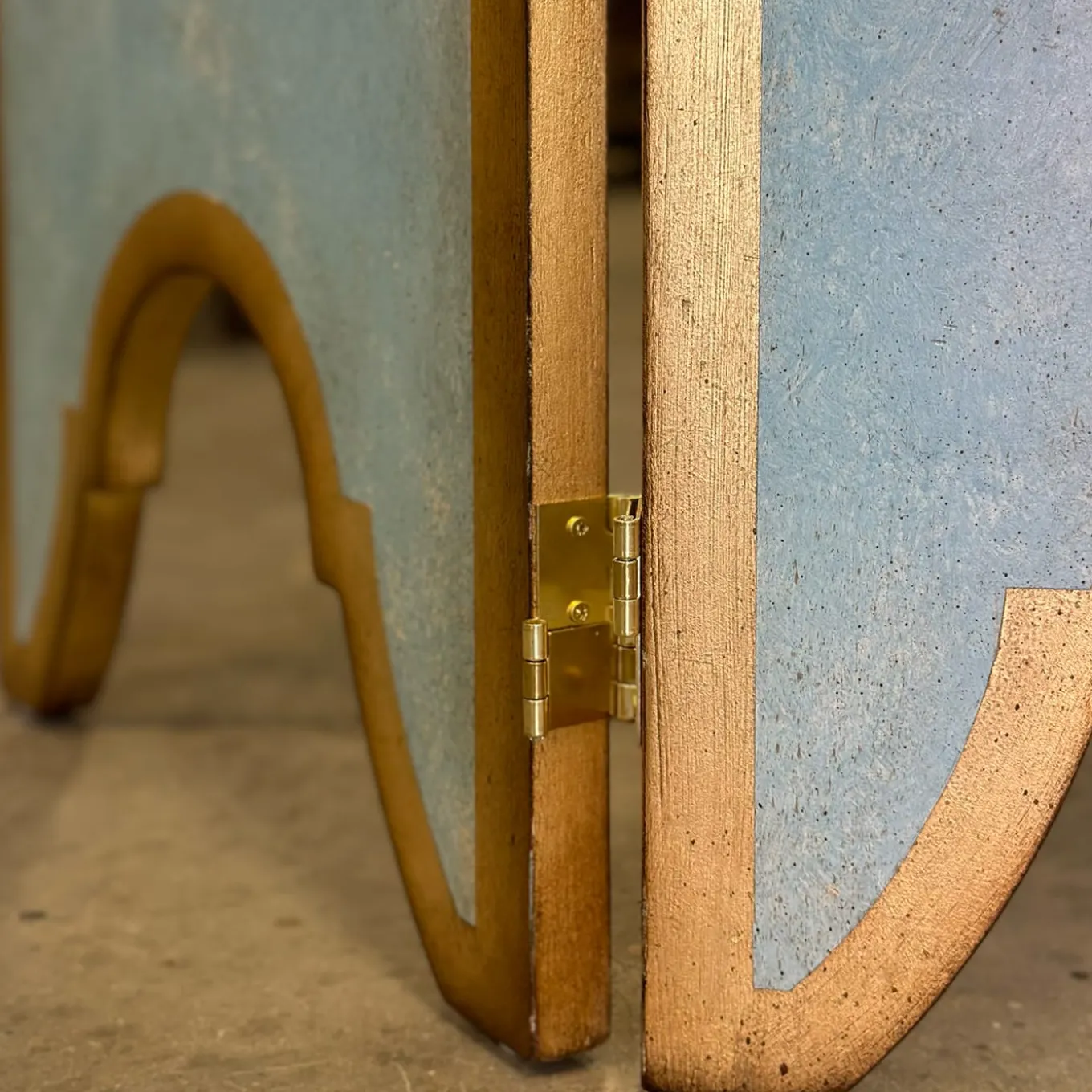 Moro Blue & Taupe Room Divider