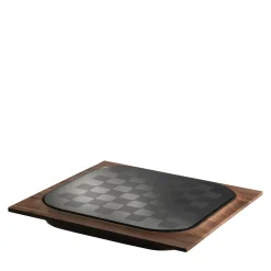 Mossa Wanut Wood Chess and Checkers Game Set