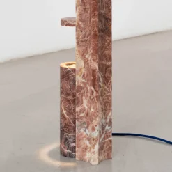 Mostro Vi Rosa Peralba Marble Floor Lamp