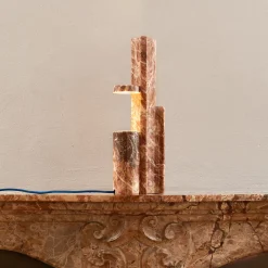 Mostro Vii Rosa Peralba Marble Table Lamp