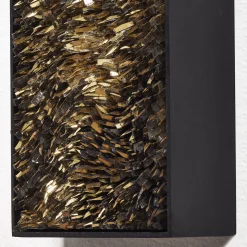 Movimento n252 Gold Glass Decorative Panel