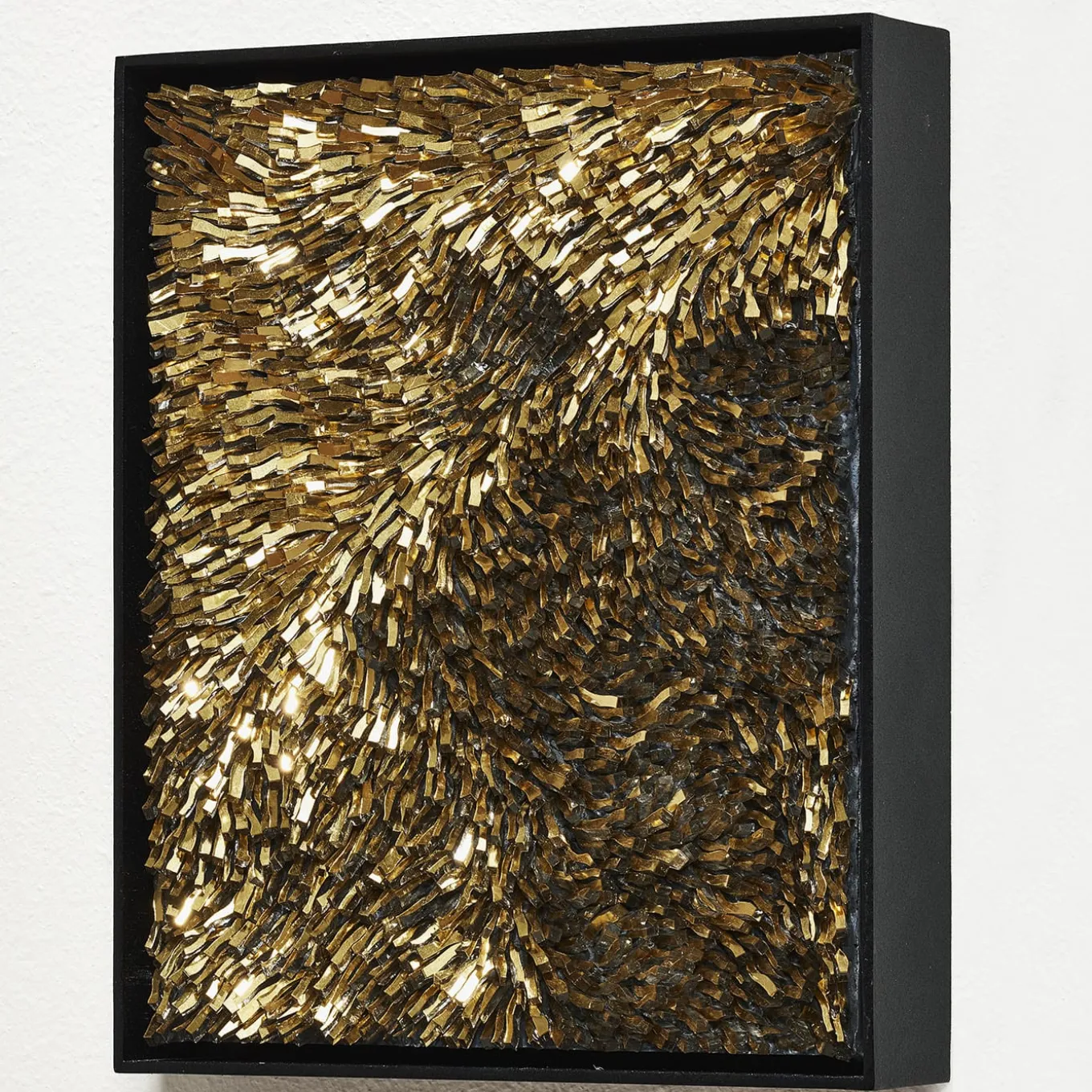 Movimento n252 Gold Glass Decorative Panel