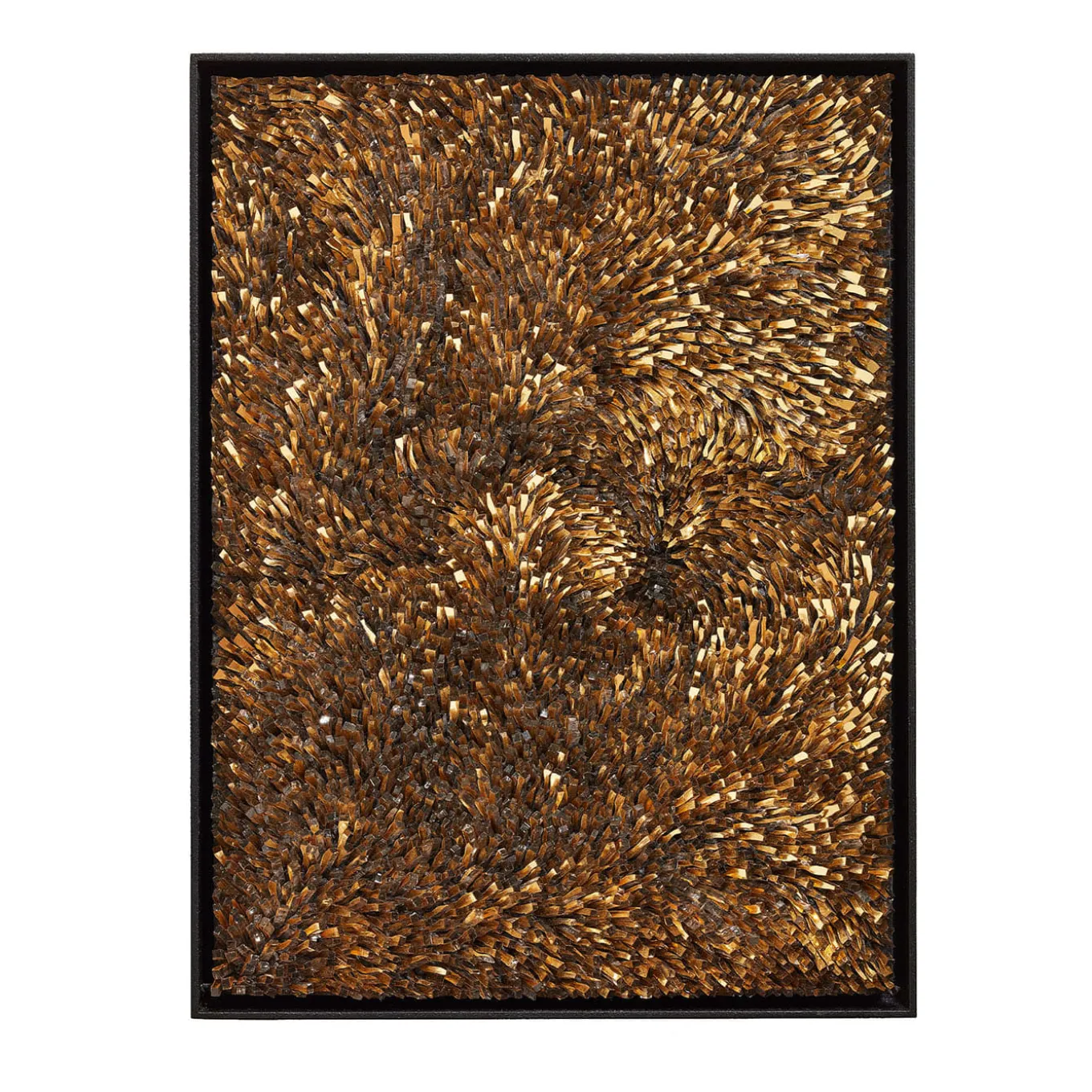 Movimento n253 Gold Glass Decorative Panel