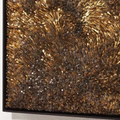 Movimento n253 Gold Glass Decorative Panel