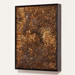 Movimento n253 Gold Glass Decorative Panel