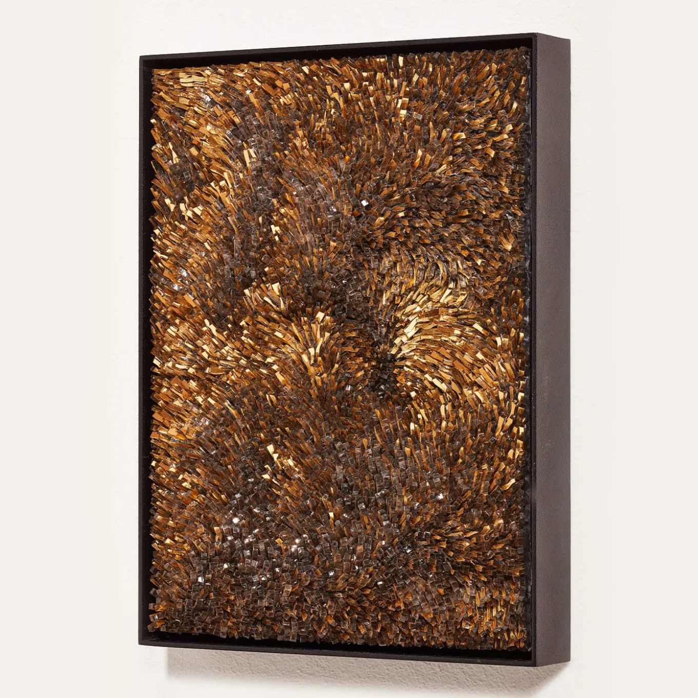 Movimento n253 Gold Glass Decorative Panel