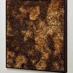 Movimento n261 Gold Glass Decorative Panel