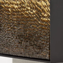 Movimento n254 Gold Glass Decorative Panel