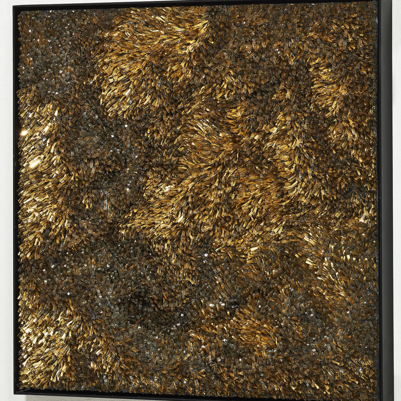 Movimento n255 Gold Glass Decorative Panel