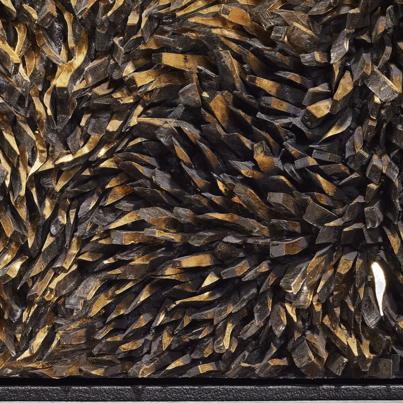 Movimento n231 Gold Glass Decorative Panel