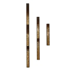 Movimento n221 n222 n223 Set of 3 Gold Glass Decorative Panels