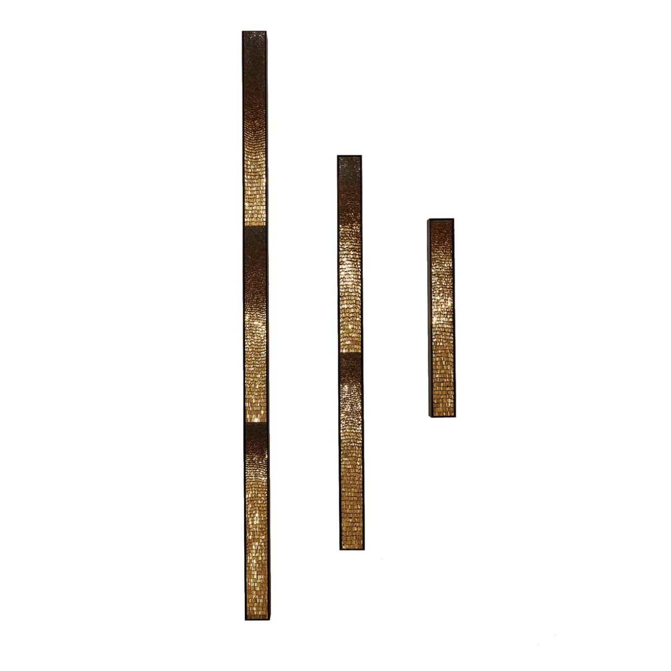Movimento n221 n222 n223 Set of 3 Gold Glass Decorative Panels