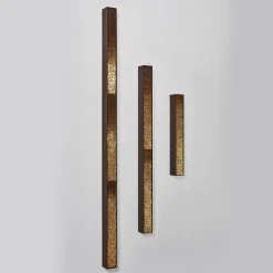 Movimento n221 n222 n223 Set of 3 Gold Glass Decorative Panels