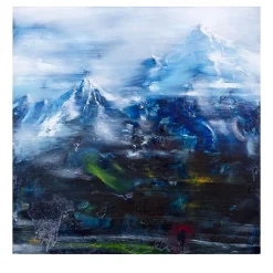 Moving Borders Oil and Acrylic Painting on Canvas