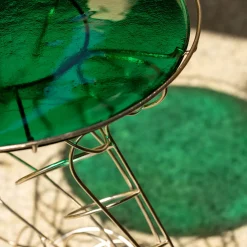 Mr Joe Metal High Table with Murano Glass Top