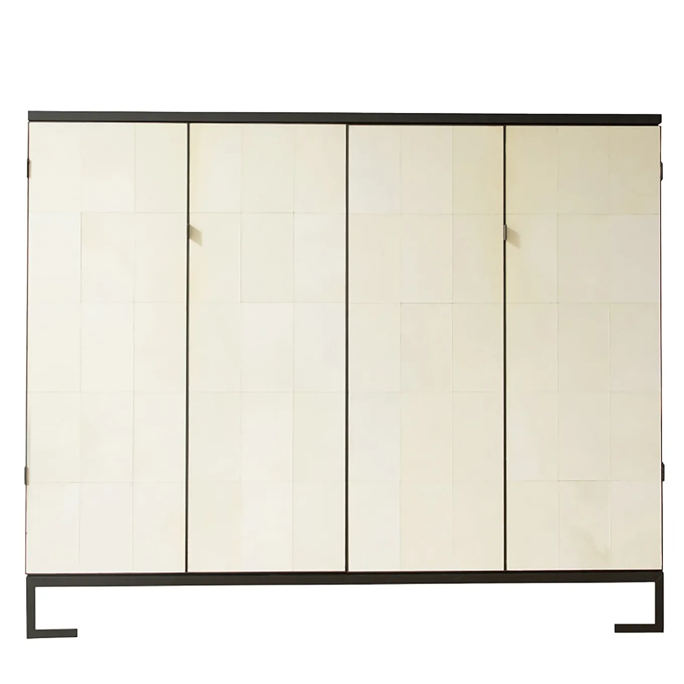 Ms. Chang Dark Oak And Leather-Parchment Cabinet