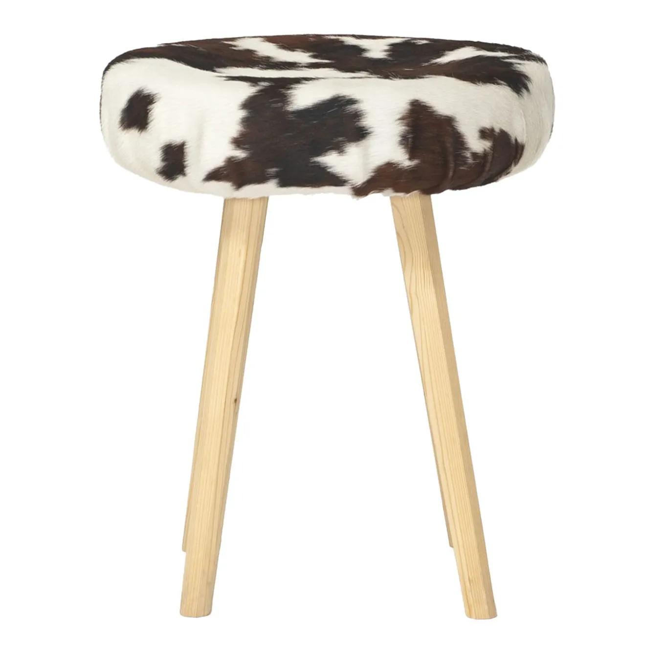Mucca Octagonal Wood Legs Stool #2