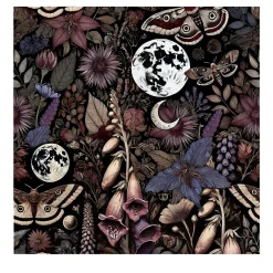 Multicolor Mystical Midnight Garden Wallpaper