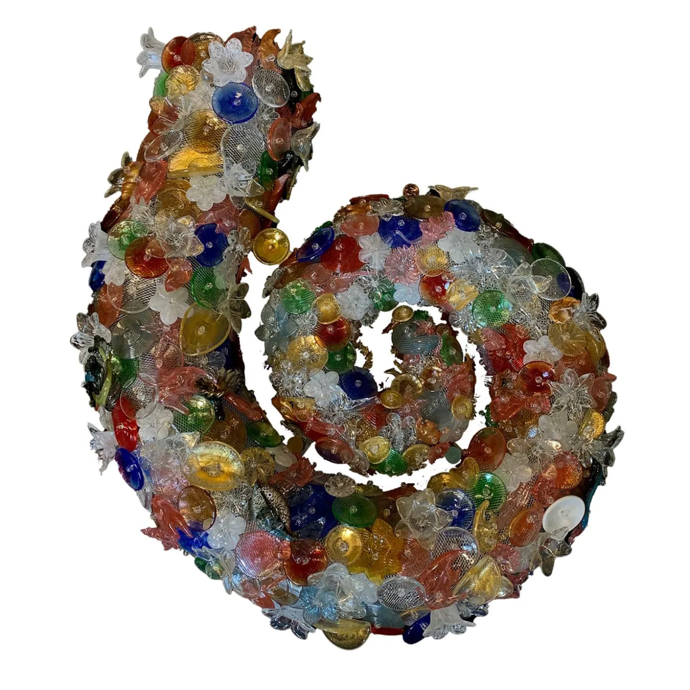 Murano Glass Nautilus Shell Sconce