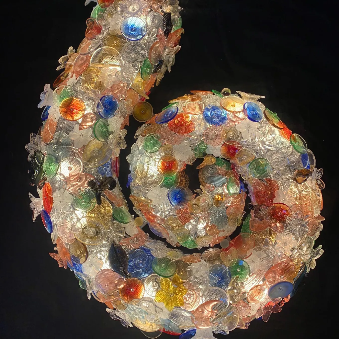 Murano Glass Nautilus Shell Sconce