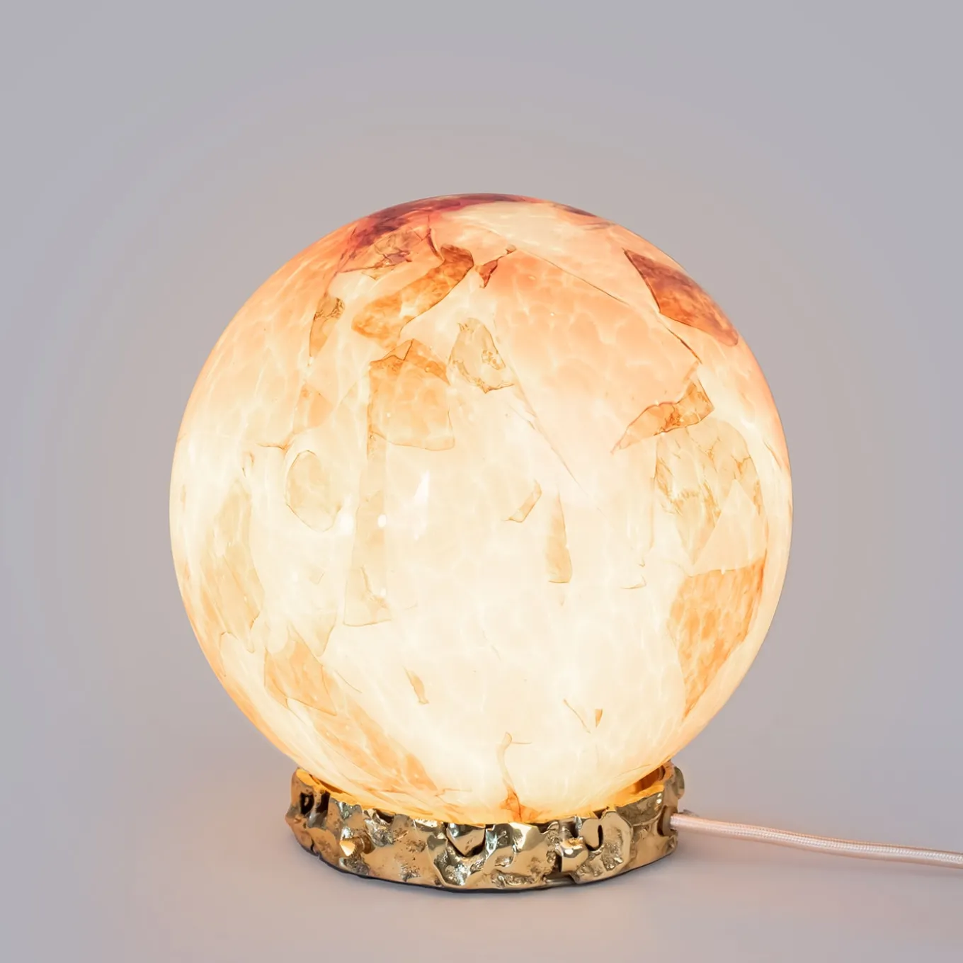 Murano Glass Pink Crown Lamp