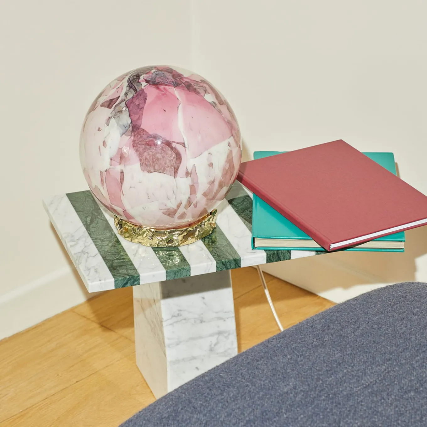 Murano Glass Pink Crown Lamp