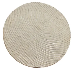 Murano Swirl Round White Rug