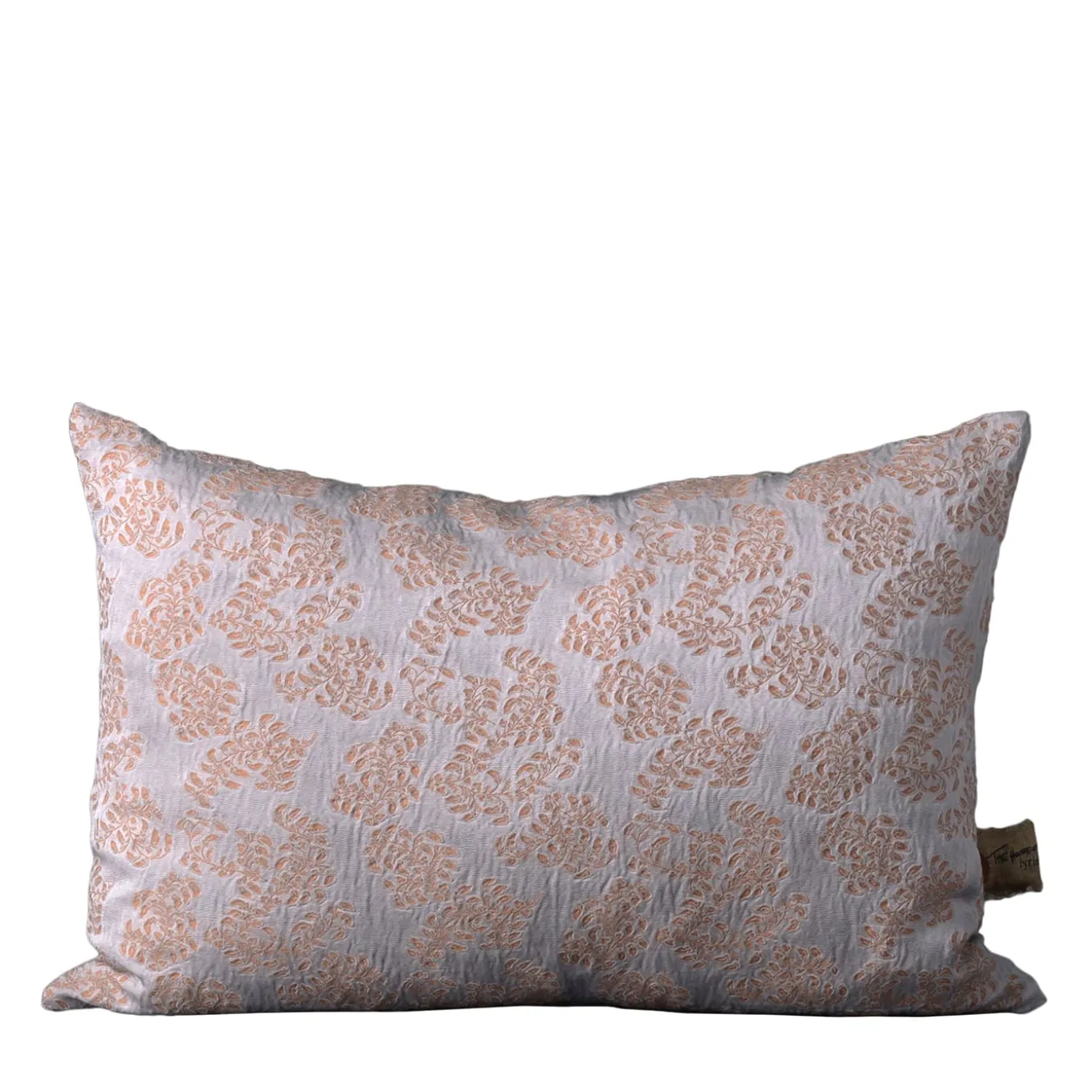 Murcia Rectangular Floral Silvery & Brown Jacquard Cushion
