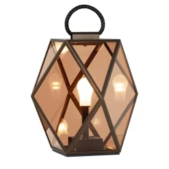 Muse Rechargeable Large Bronzed Outdoor Lantern by Tristan Auer