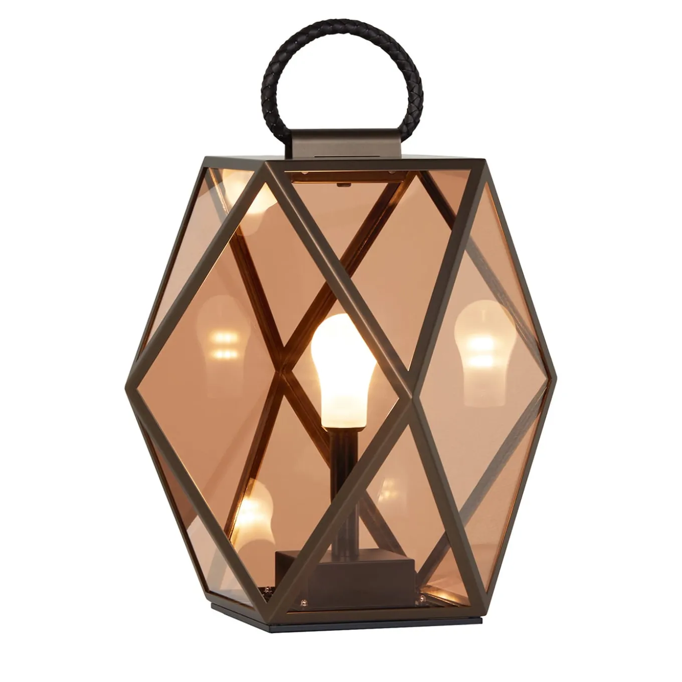 Muse Rechargeable Large Bronzed Outdoor Lantern by Tristan Auer