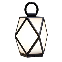 Muse Rechargeable Small Black Outdoor Lantern by Tristan Auer