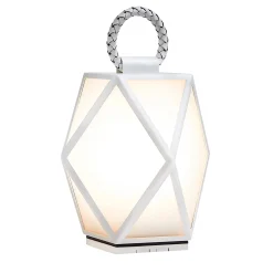 Muse Rechargeable Small White Outdoor Lantern by Tristan Auer