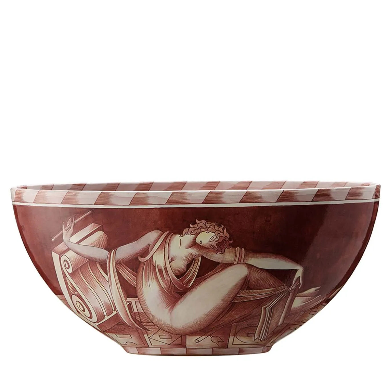 Musica Red Oval Bowl - Limited Edition by Gio Ponti
