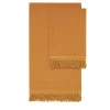 Mustard Towel Set with Long Fringe
